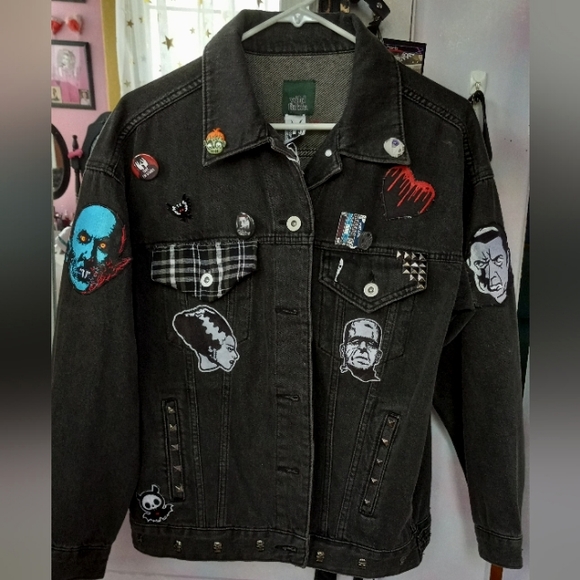 Nosferatu 6- custom RAGE Classic Horror lovers OOAK jacket! STOLEN! - Picture 2 of 16